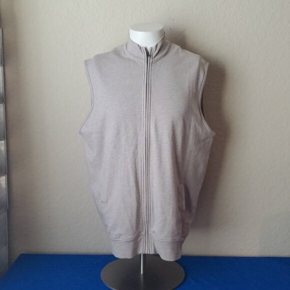 Daniel Cremieux Sweater Vest Beige 1/4 Zip Pullover Pima Cotton Large XL - Picture 1 of 7